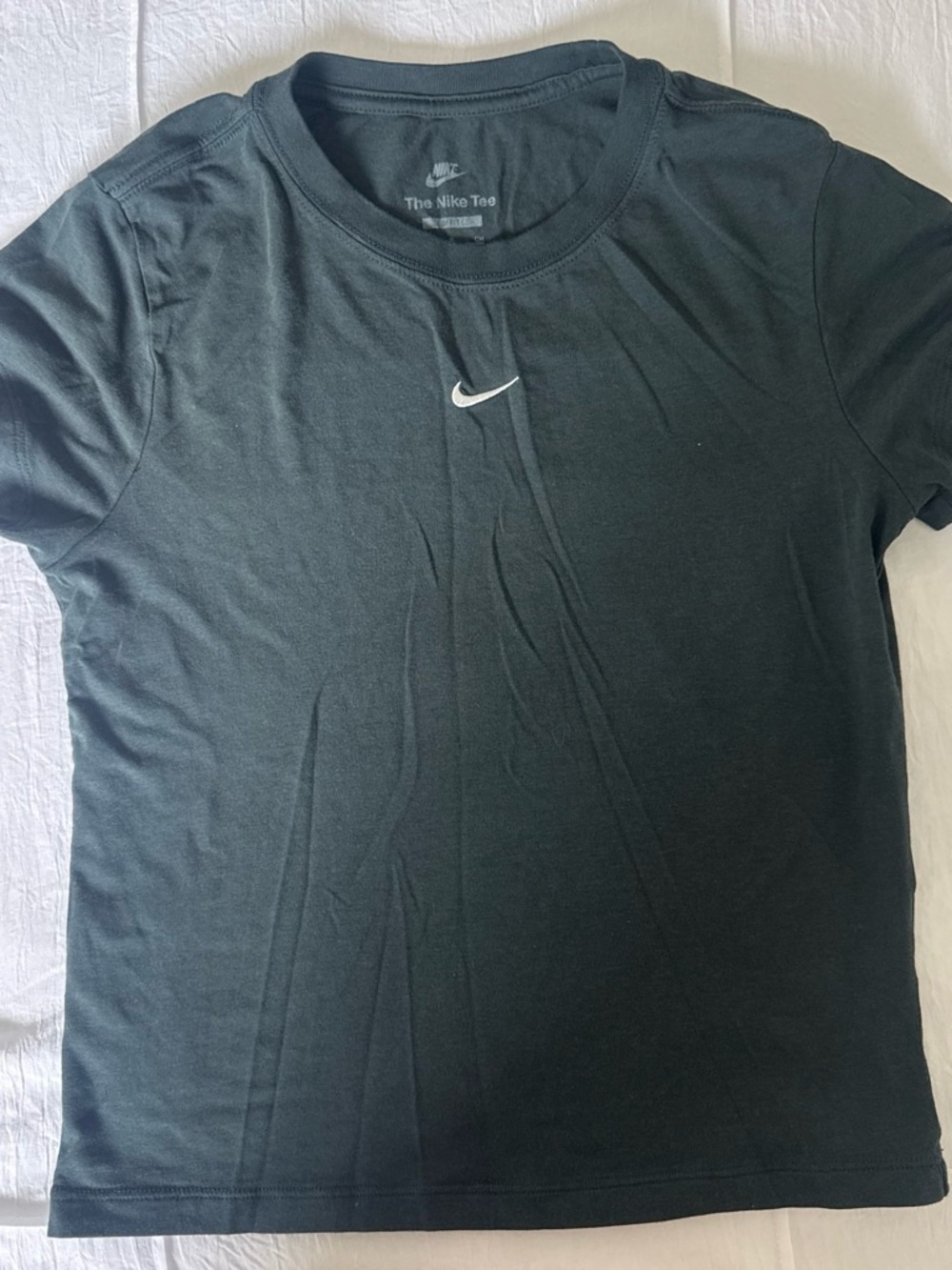 Nike Black Kids Short Sleeve Tee with White Swoosh